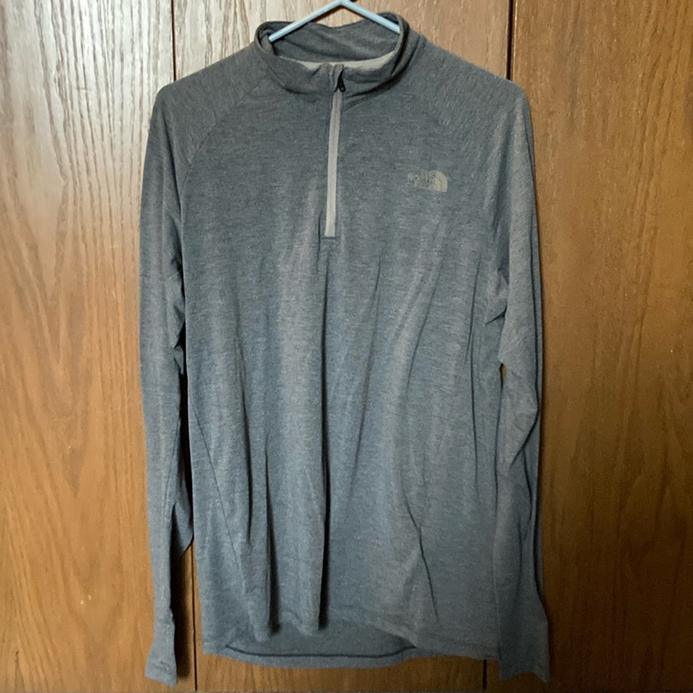 The North Face Men's Gray Quarter-Zip Shirt